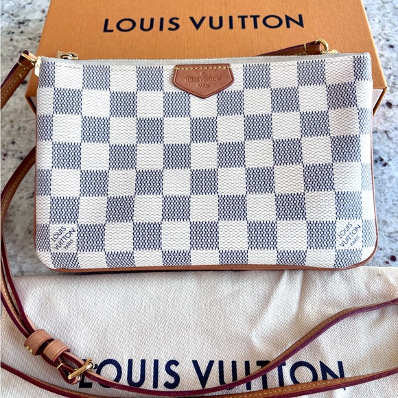 Louis Vuitton Handbags - Louis Vuitton Double Zip Pochette Damier Azur